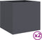 vidaXL - Plantenbakken - 2 - st - 32x30x29 - cm - staal - antracietkleurig