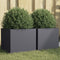 vidaXL - Plantenbakken - 2 - st - 32x30x29 - cm - staal - antracietkleurig