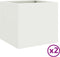 vidaXL - Plantenbakken - 2 - st - 32x30x29 - cm - staal - wit