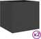 vidaXL - Plantenbakken - 2 - st - 32x30x29 - cm - staal - zwart