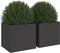 vidaXL - Plantenbakken - 2 - st - 32x30x29 - cm - staal - zwart
