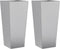 vidaXL - Plantenbakken - 2 - st - 35x35x75 - cm - gegalvaniseerd - staal