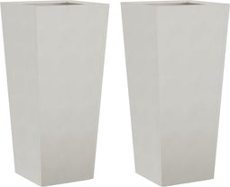 vidaXL - Plantenbakken - 2 - st - 35x35x75 - cm - roestvrij - staal
