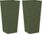 vidaXL - Plantenbakken - 2 - st - 35x35x75 - cm - staal - olijfgroen