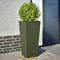 vidaXL - Plantenbakken - 2 - st - 35x35x75 - cm - staal - olijfgroen