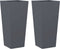 vidaXL - Plantenbakken - 2 - st - 35x35x75 - cm - staal - antracietkleurig