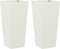 vidaXL - Plantenbakken - 2 - st - 35x35x75 - cm - staal - wit