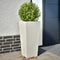 vidaXL - Plantenbakken - 2 - st - 35x35x75 - cm - staal - wit
