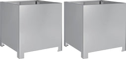 vidaXL - Plantenbakken - 2 - st - 40x40x40 - cm - gegalvaniseerd - staal