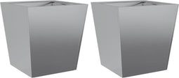 vidaXL - Plantenbakken - 2 - st - 40x40x40 - cm - gegalvaniseerd - staal