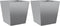 vidaXL - Plantenbakken - 2 - st - 40x40x40 - cm - gegalvaniseerd - staal