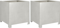 vidaXL - Plantenbakken - 2 - st - 40x40x40 - cm - roestvrij - staal