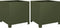 vidaXL - Plantenbakken - 2 - st - 40x40x40 - cm - staal - olijfgroen