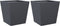 vidaXL - Plantenbakken - 2 - st - 40x40x40 - cm - staal - antracietkleurig