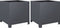 vidaXL - Plantenbakken - 2 - st - 40x40x40 - cm - staal - antracietkleurig