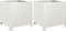 vidaXL - Plantenbakken - 2 - st - 40x40x40 - cm - staal - wit
