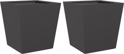 vidaXL - Plantenbakken - 2 - st - 40x40x40 - cm - staal - zwart
