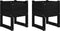 vidaXL - Plantenbakken - 2 - st - 40x40x52,5 - cm - massief - grenenhout - zwart