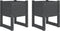 vidaXL - Plantenbakken - 2 - st - 40x40x52,5 - cm - massief - grenenhout - grijs
