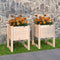 vidaXL - Plantenbakken - 2 - st - 40x40x52,5 - cm - massief - grenenhout