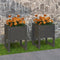 vidaXL - Plantenbakken - 2 - st - 40x40x52,5 - cm - massief - grenenhout - grijs