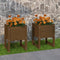 vidaXL - Plantenbakken - 2 - st - 40x40x52,5 - cm - massief - grenenhout - honingbruin