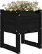 vidaXL - Plantenbakken - 2 - st - 40x40x52,5 - cm - massief - grenenhout - zwart