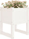 vidaXL - Plantenbakken - 2 - st - 40x40x52,5 - cm - massief - grenenhout - wit