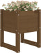 vidaXL - Plantenbakken - 2 - st - 40x40x52,5 - cm - massief - grenenhout - honingbruin
