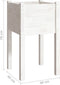 vidaXL - Plantenbakken - 2 - st - 40x40x70 - cm - massief - grenenhout - wit