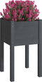 vidaXL - Plantenbakken - 2 - st - 40x40x70 - cm - massief - grenenhout - grijs