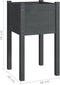 vidaXL - Plantenbakken - 2 - st - 40x40x70 - cm - massief - grenenhout - grijs
