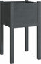vidaXL - Plantenbakken - 2 - st - 40x40x70 - cm - massief - grenenhout - grijs