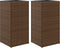 vidaXL - Plantenbakken - 2 - st - 40x40x80 - cm - poly - rattan - bruin