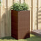 vidaXL - Plantenbakken - 2 - st - 40x40x80 - cm - poly - rattan - bruin