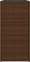vidaXL - Plantenbakken - 2 - st - 40x40x80 - cm - poly - rattan - bruin