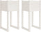 vidaXL - Plantenbakken - 2 - st - 40x40x81 - cm - massief - grenenhout - wit