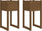vidaXL - Plantenbakken - 2 - st - 40x40x81 - cm - massief - grenenhout - honingbruin