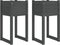 vidaXL - Plantenbakken - 2 - st - 40x40x81 - cm - massief - grenenhout - grijs