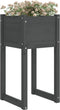 vidaXL - Plantenbakken - 2 - st - 40x40x81 - cm - massief - grenenhout - grijs