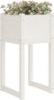 vidaXL - Plantenbakken - 2 - st - 40x40x81 - cm - massief - grenenhout - wit