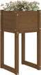 vidaXL - Plantenbakken - 2 - st - 40x40x81 - cm - massief - grenenhout - honingbruin