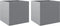 vidaXL - Plantenbakken - 2 - st - 42x40x39 - cm - gegalvaniseerd - staal - zilverkleur