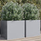 vidaXL - Plantenbakken - 2 - st - 42x40x39 - cm - gegalvaniseerd - staal - zilverkleur