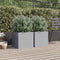 vidaXL - Plantenbakken - 2 - st - 42x40x39 - cm - gegalvaniseerd - staal - zilverkleur