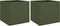 vidaXL - Plantenbakken - 2 - st - 42x40x39 - cm - staal - olijfgroen
