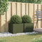 vidaXL - Plantenbakken - 2 - st - 42x40x39 - cm - staal - olijfgroen