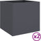 vidaXL - Plantenbakken - 2 - st - 42x40x39 - cm - staal - antracietkleurig