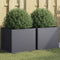 vidaXL - Plantenbakken - 2 - st - 42x40x39 - cm - staal - antracietkleurig