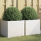 vidaXL - Plantenbakken - 2 - st - 42x40x39 - cm - staal - wit